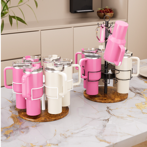 Support d'organisation de gobelets rotatif de 40oz, organisateur de plateau de <span class=keywords><strong>roulette</strong></span> de gobelets peut contenir 6 tasses - Product Image 5