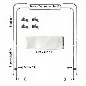 Bateau en alliage Yacht gonflable bateau pliant en caoutchouc parasol portable et abri contre la pluie pour la pêche ou l'assaut Marine Supply - Product Image 6