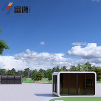 Cabines de jardin carrées modernes (Maisons conteneurs) – Conception écologique en acier et aluminium pour hôtels et locations de vacances – Garantie 5 ans