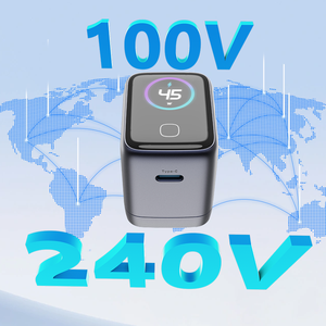 Cargador de pared portátil USB-C PD de 20W/30W/45W con enchufe europeo, cargador USB con pantalla inteligente AI, cargador rápido GaN para negocios y viajes - Product Image 4