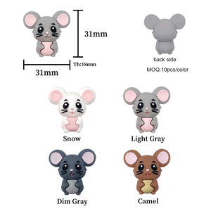 3d Mouse <strong>Silicone</strong> Focal <strong>Beads</strong> for Pens <strong>Beads</strong> for Jewelry Making <strong>Wholesale</strong> Hair Accessories Charms Bling - Product Image 6