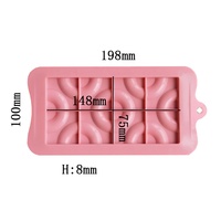 Ganze Block-Silikonform für Schokolade DIY Hausgemachte 3D-Waffel-Bonbonform Eiswürfelform Gelee-Fondant-Kuchendekoration Backzubehör