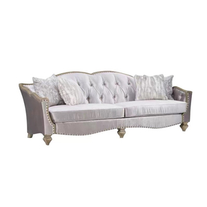 Juego de Sofás de Cuero de Alta Calidad para Sala de Estar, Estilo Europeo, Tapizado, de Cuatro Plazas, con Muebles de Madera Antiguos - Product Image 6