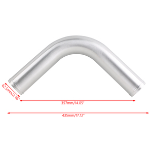 Tuyau d'admission d'air de tube en aluminium de <span class=keywords><strong>63mm</strong></span> 2.5 pouces 0/45/90/180 degrés <span class=keywords><strong>Intercooler</strong></span> de voiture de course compatible - Product Image 4