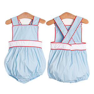 Mameluco de bebé con monograma del 4 de julio, conjunto de mameluco de Pascua para bebé unisex sin mangas tejido dulce para recién nacido - Product Image 1