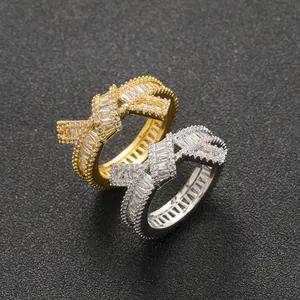 Акция, распродажа, современные кольца с узелком в стиле хип-хоп, нежные кольца с фианитом 5А