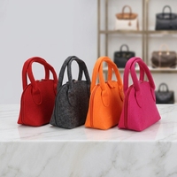Sac à main en feutre décontracté personnalisé multicolore, durable, léger, avec fermeture éclair, fourre-tout portable, sac de rangement en feutre pour cadeaux