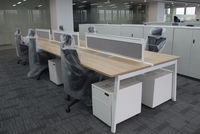 Poste de travail modulaire pour bureau, table de personnel en open space pour 2, 4 ou 6 personnes, idéal pour les projets de coworking commercial