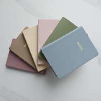 Carnet à couverture souple en cuir PU A6 de qualité supérieure, reliure cousue, personnalisation de magazines en lot, promotion, facile à noter