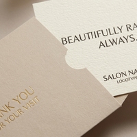 Tarjeta de Agradecimiento Personalizada para Salón de Belleza con Funda, Inserto para Embalaje Postventa de Productos para el Cuidado de la Piel