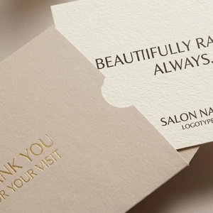 Tarjeta de Agradecimiento Personalizada para Salón de Belleza con Funda, Inserto para Embalaje Postventa de Productos para el Cuidado de la Piel - Product Image 3