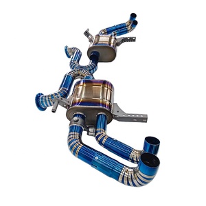 عادم تيتانيوم عالي الجودة لأودي R8 4.<span class=keywords><strong>2</strong></span> لتر 2l V8 V10-صوامات مع كاتم الصوت عادم خلفي رياضي - Product Image 1