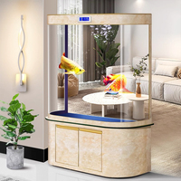Décoration d'intérieur, aquarium en acrylique ovale rond, colonne, réservoir à poissons