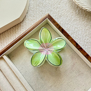 Pinzas de Pelo de Moda al por Mayor para Mujer, Geométricas, Dulces y Elegantes, de 8CM, con Diseño de Mármol y Flor de Huevo, de Plástico, para Niñas - Product Image 3