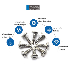 410 a croce in acciaio inossidabile con testa a incasso a vite autoforante a testa tonda a coda di rondine autoforante M3. 5 - M6.3 - Product Image 4