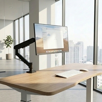 Bras de moniteur ergonomique 17''-32'' pour écrans d'ordinateur, bureau sain, support VESA robuste, bras de moniteur réglable en hauteur