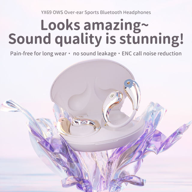New YX69 Wholesale Wireless BT5.3 Headphones HIFI Sound OEM Tws Earbuds Headphones Wireless 2026