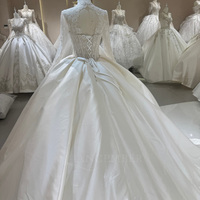 Robe de mariée en satin plissé avec appliques en dentelle, style illusion ivoire, Jancember DW0215