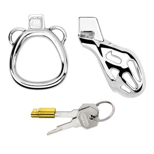 FRRK Heavy Duty Male Chastity Device Cobra 2.0 Penis Cage Metal Cock <b>Rings</b> with Belt Adults Supplies for Men - Product Image 2