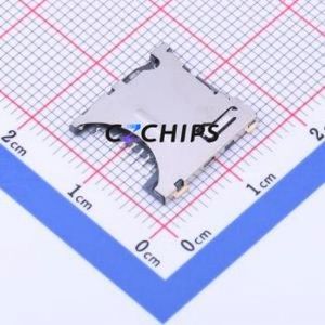 TF-019 SD Card / Memory Card Connector SMD Connector Self-Return Type MicroSD Card (TF Card) Card Holder 1.45mm - Product Image 1