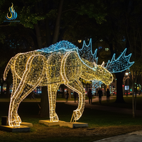 Lanterne géante de Noël personnalisée en forme de renne LED imperméable pour la décoration de festivals en plein air