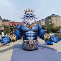 AnHang Modèle Géant Gonflable du Dieu de la Mer Poséidon, Grande Mascotte de Neptune pour Décoration de Scène Thème Océan, Décoration de Scène DJ