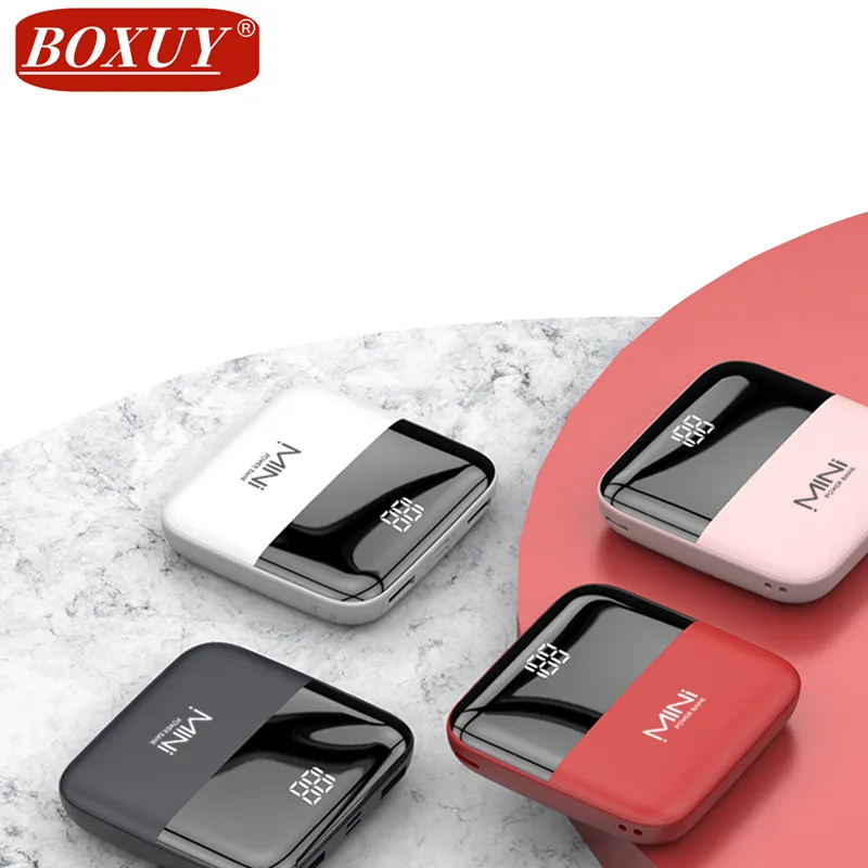 BOXUY Q5 sıcak satış çift Usb taşınabilir şarj cihazı süper ince 15000mAh güç bankası 2 Usb bağlantı noktası ile Abs 10000 Mah mini güç bankası