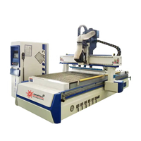 Machine de fraisage CNC à commande numérique ATC Smartech pour la fabrication de meubles, systèmes de contrôle NC Studio Mach3 Siemens Syntec, moteur servo, pompe