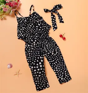 Girls Clothing Sets Boutique Summer Dot Printing Top and Trouser Two Piece Baby Girl Set Casual Wear Manufacturer