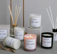 Bougie parfumée en cire de soja personnalisée avec logo d'usine, brûlage propre et durable, aromathérapie, artisanat, décoration de la maison, cadeau de mariage