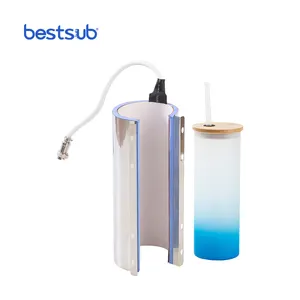 Bestsub aquecedor de máquina de envoltório, magro de vidro 17oz imprensa de calor para elite pro