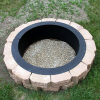Anneau de feu rond en acier inoxydable Portable pour fête en plein air combustible de bois de chauffage de Camping Durable pour la cuisson au foyer de patio