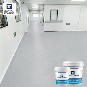 Peinture époxy trois-en-un à base d'eau pour sols, résistante à l'humidité et antistatique, pour usage intérieur et extérieur, revêtement pour sols en ciment - Product Image 1