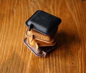 Retrátil couro genuíno artesanal mini fita métrica puxar regra couro vintage 150cm costura ferramentas - Product Image 4