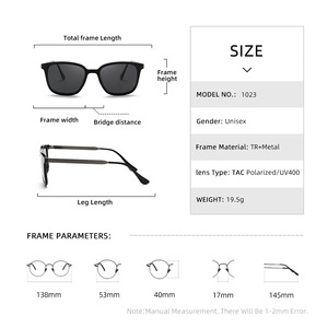 Lunettes de soleil unisexes à monture intégrale en métal TR, verres TAC, protection UV400, style été 2022 - Product Image 5