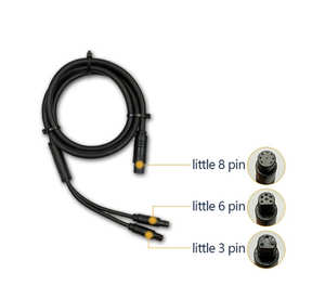 Accessoire de moteur à montage central pour vélo électrique <span class=keywords><strong>Tongsheng</strong></span> <span class=keywords><strong>TSDZ2</strong></span> 850C Affichage de l'écran couleur actuel DC Interface à 6 cœurs pour vélo électrique - Product Image 3