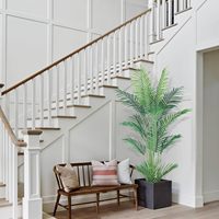 Palmier Areca Artificiel Intérieur/Extérieur Moderne Real Touch Feuilles Branches Réglables Durable Faux Greenery