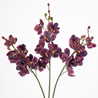 Orchidée Vanda Artificielle Haut de Gamme 54CM à 7 Têtes, Effet Naturel, pour Décoration de Mariage et de Chambre, Fleur au Toucher Réel