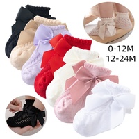 Chaussettes en maille respirantes pour filles, nouvelle collection printemps-été, jolies chaussettes rouges de petite princesse, chaussettes hautes, techniques de tricot