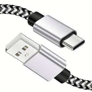 3FT 6FT 3A Fast <b>Charging</b> Type C <b>USB</b> <b>Cable</b> Braid Shielding <b>USB</b> <b>Cables</b> Commonly Used Accessories for Mobile Phone - Product Image 1