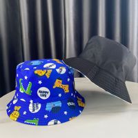 Topi Matahari Anak |   Pakaian Luar Ruangan Musim Panas |   Topi Pelindung Matahari Ringan Berpinggiran Lebar |   Cetakan Kartun Hewan Lucu |   Topi Bucket Unisex