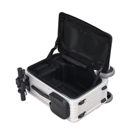 Valise scooter électrique sans air avec roues pleines, batterie au lithium amovible, capacité 30L, taille 20 pouces