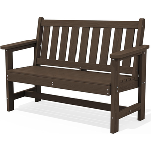 ม้านั่งในสวนกลางแจ้งแบบสองที่นั่งทำจากไม้ HDPE ทนทานสำหรับสวนเก้าอี้กลางแจ้ง - Product Image 1