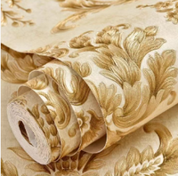 Décorations murales de luxe pour plafond, autocollants en vinyle brodés, briques 3D, décoration de la maison, papier de soie, panneau mural, papier peint PVC
