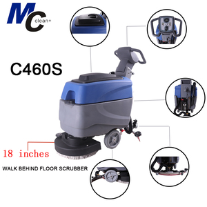 C460S Tile Clean <b>Machine</b> Cordless Commercial Industrial Floor Scrubber <b>Walk</b> Behind 550W Brush Motor - Product Image 3