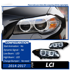 สำหรับ BMW 5 Series F10 F18 M5ประกอบไฟหน้าแบบดั้งเดิมสำหรับ2011-2017. ไฟหน้า <span class=keywords><strong>LED</strong></span> สำหรับไฟหน้าดัดแปลง - Product Image 2