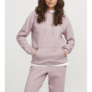 Vente en gros de sweat-shirt surdimensionné pour femmes 420 g/m², logo personnalisé, impression en relief lourde avec logo sur le devant, veste à capuche en tricot d'hiver - Product Image 1