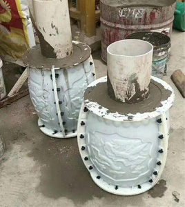 Chậu Hoa Kiểu Dễ Thương Bằng Nhựa Bê Tông Đúc Sẵn Bằng Sợi Thủy Tinh Bơm Thiết Kế Mới Khuôn Xô Hoa - Product Image 3