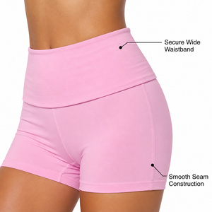 <b>Pink</b> Sports Bra High Waist Shorts <b>Set</b> Women Workout Yoga Fitness <b>Gym</b> Wear 2 Piece Activewear <b>Set</b> - Product Image 3