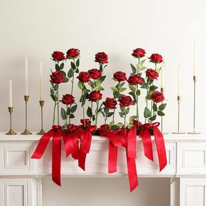 High Quality Real Touch Silk Roses Single Stem Eco-friendly <b>Artificial</b> <b>Flower</b> for Mother's Day Christmas Chinese New Year - Product Image 2